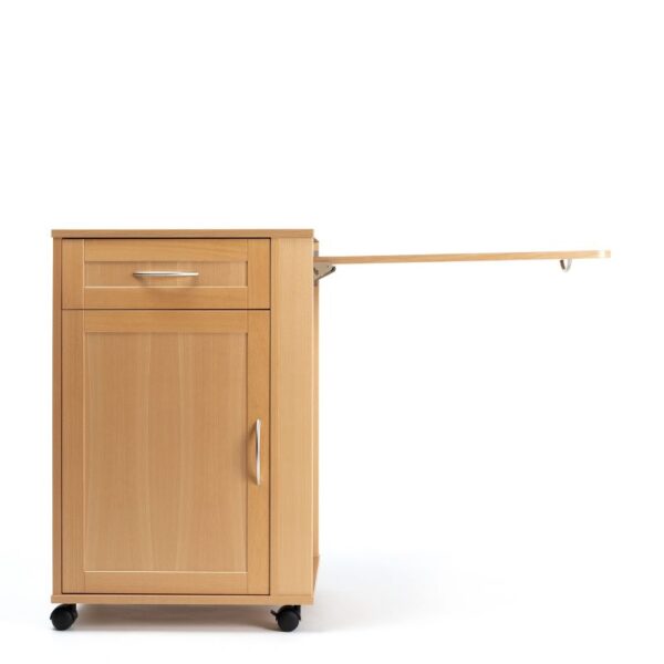 385 - 8001119 - Side view - table out 385 Mesa de cabeceira com estante