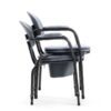 9062 - 9063 C86 blue upholstery - Stacked Cadeira sanitária regulável em altura 9063 (5 unidades por embalagem)