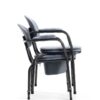 9062 - 9063 C86 blue upholstery - Stacked Cadeira sanitária fixa 9062 (5 unidades por embalagem)