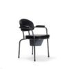 9062 C86 black upholstery - 3Q view Cadeira sanitária fixa 9062 (5 unidades por embalagem)