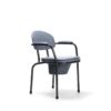 9062 C86 blue upholstery - 3Q view Cadeira sanitária fixa 9062 (5 unidades por embalagem)