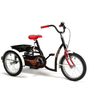 2215 SPORTY triciclo 16" - preto e vermelho 2215 SP
