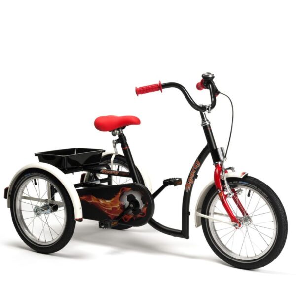2215 SPORTY triciclo 16" - preto e vermelho 2215 SP