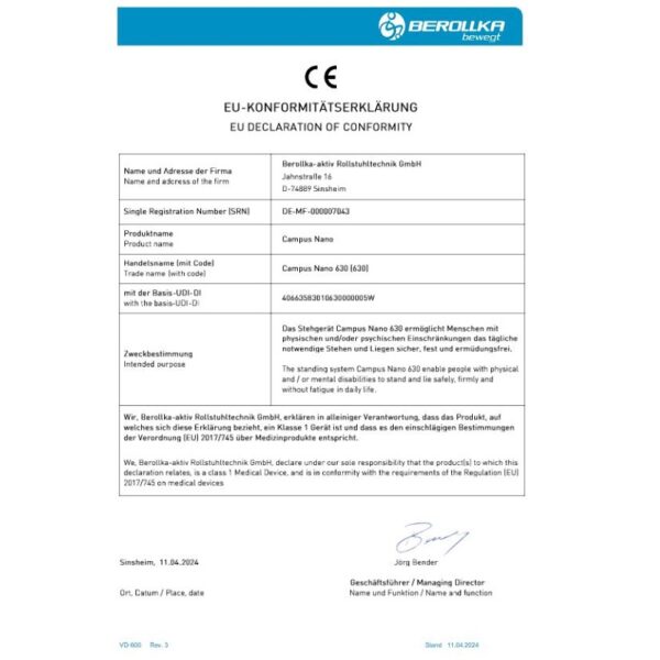 Verticalizador CAMPUS Nano 630 "Kids & Teens"