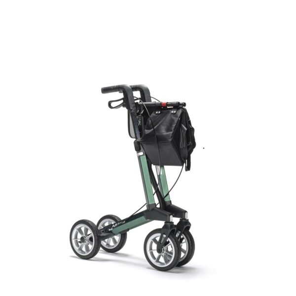 Altima Green - Folded view no backsupport Altima Premium Rollator